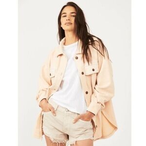 Free People Ruby Shirt Jacket in Sweetheart Sunrise Size Small